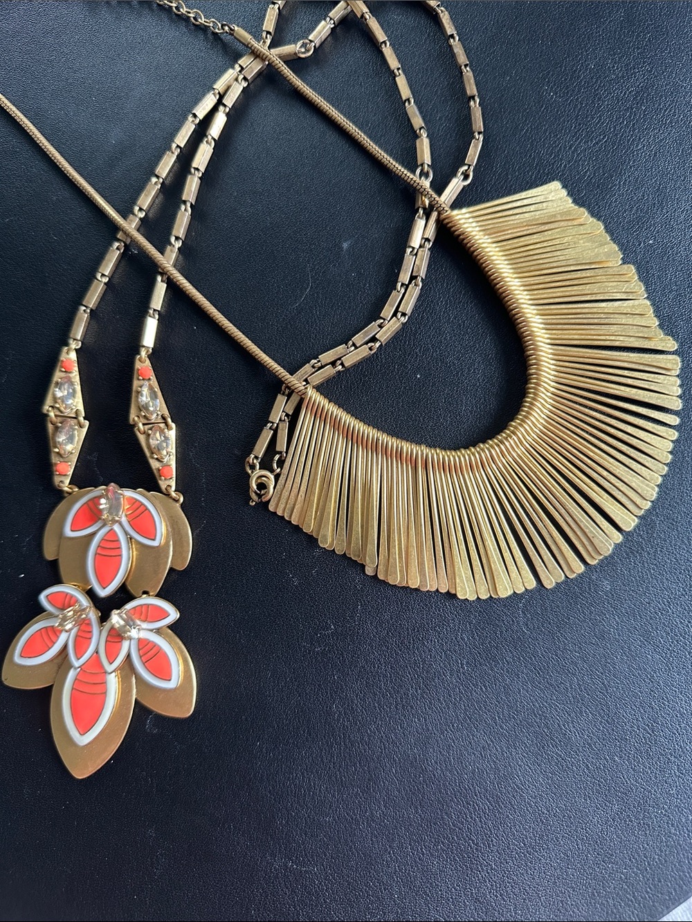Stella and Dot Gold Necklaces (PAIR)